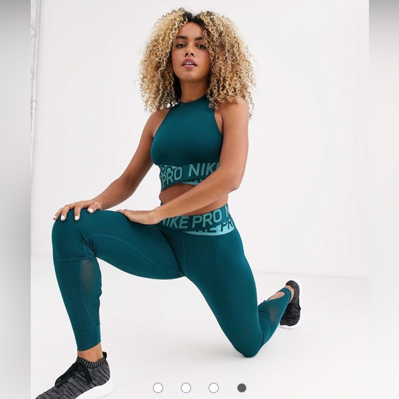 Nike Pro Intertwist 2.0 Training Crossover Set in Teal - Picture 2 of 8